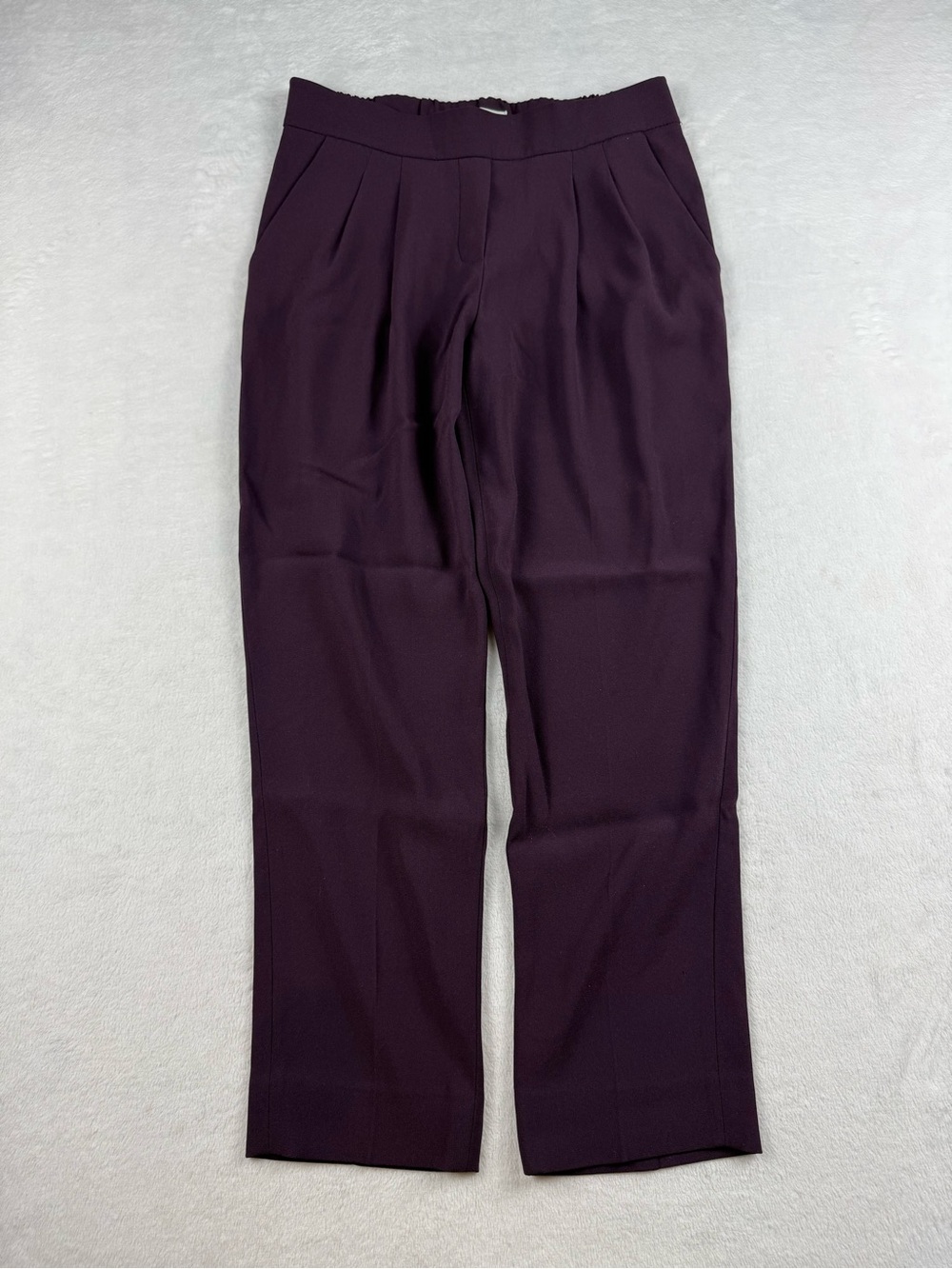 Aritzia Babaton Conan Pants Classic Pleated Dress Pants 26” Deep Plum Size 0
